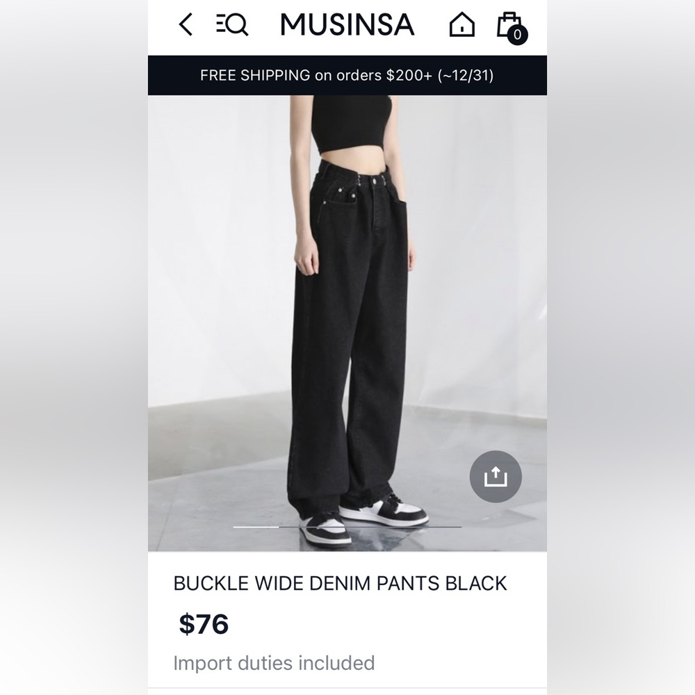 Black Jeans from Avandress (korean brand)